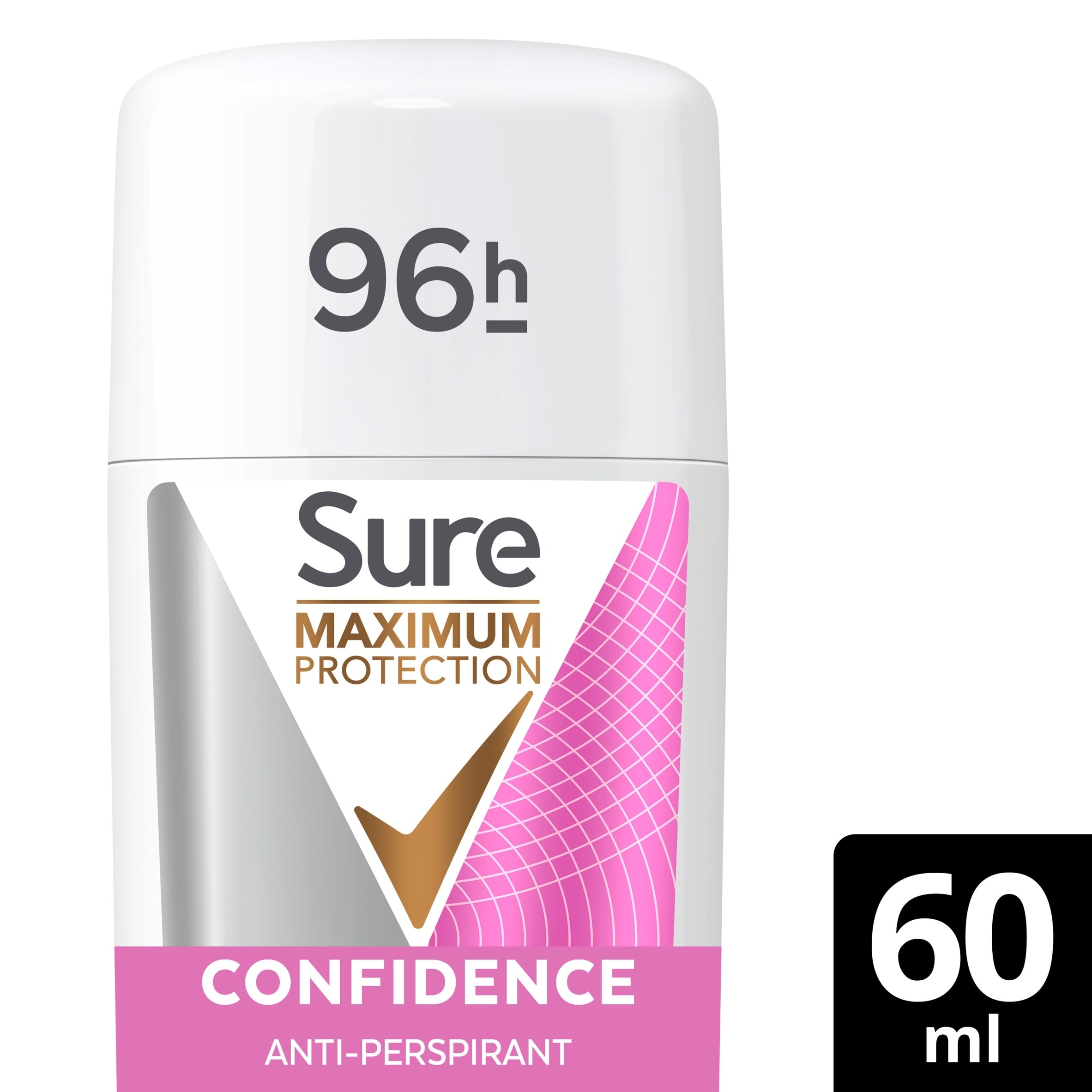 Sure Women Maximum Protection Confidence Odour Control 96h Antiperspirant Deodorant Invisible Cream 60ml