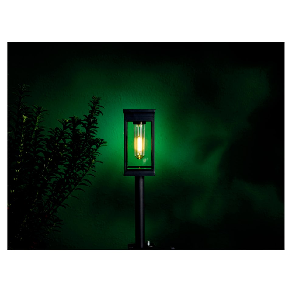 TESCO OUTDOOR SOLAR BLACK RECTANGULAR STAKE LIGHT