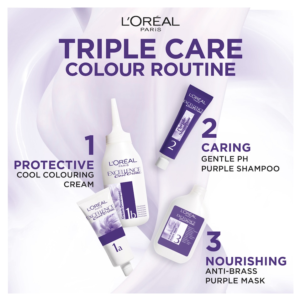 image 1 of L'Oreal Paris Excellence Cool 7.11 Ultra Ash Blonde