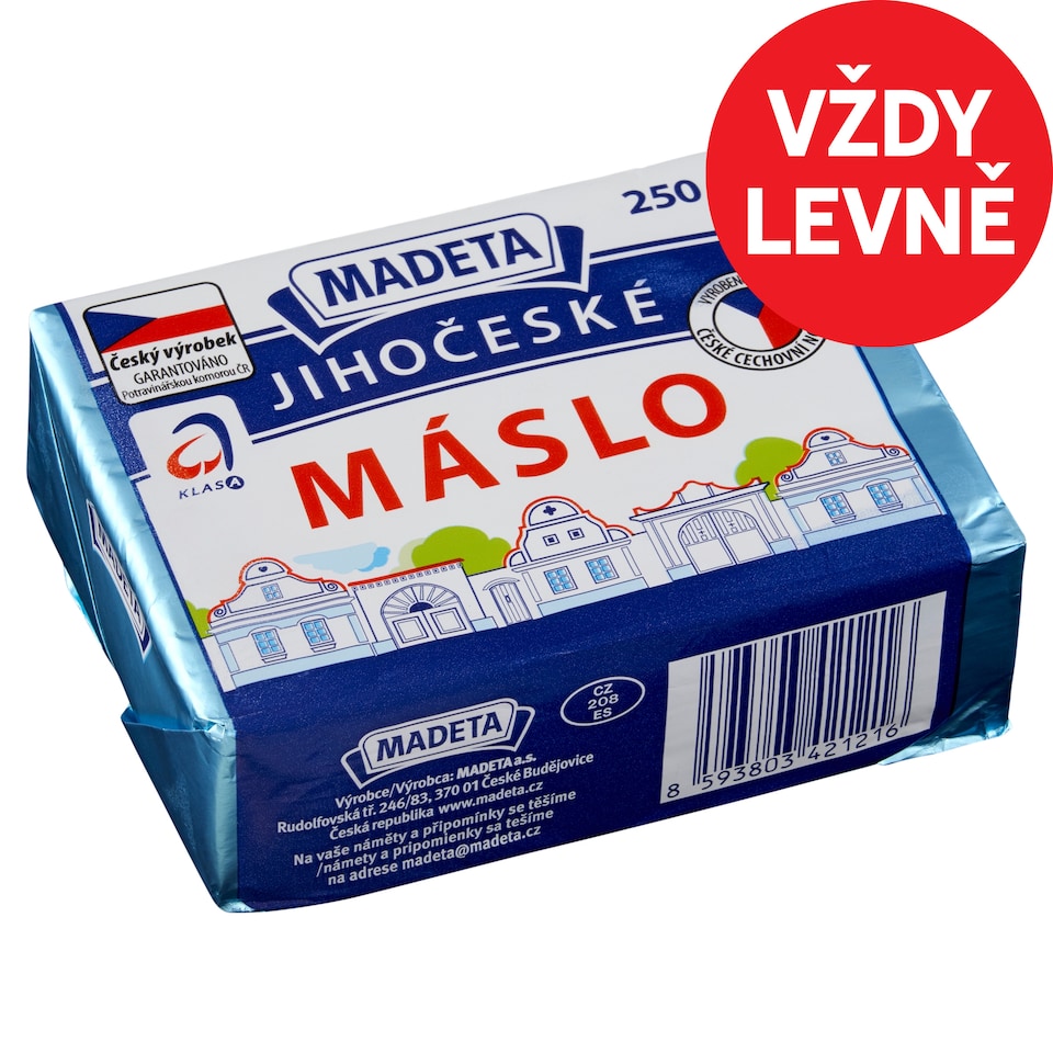Madeta Jihočeské máslo 250g