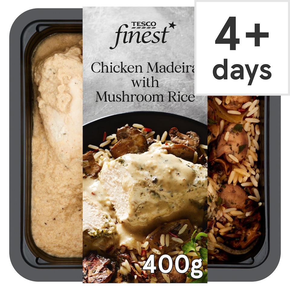 Tesco Finest Chicken Madeira & Mushroom Rice 400G