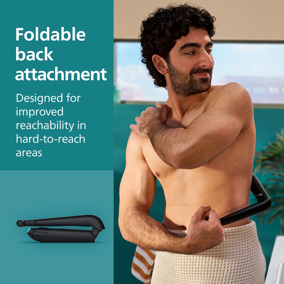 image 1 of Philips 5000 Series Body & Balls Showerproof Body Groomer with Back Handle BG5475/15