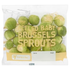 Tesco Peeled Baby Sprouts Peeled 180G (C)