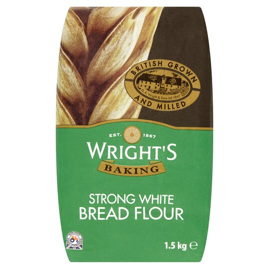Wrights Strong White Bread Flour 1.5Kg Tesco Groceries