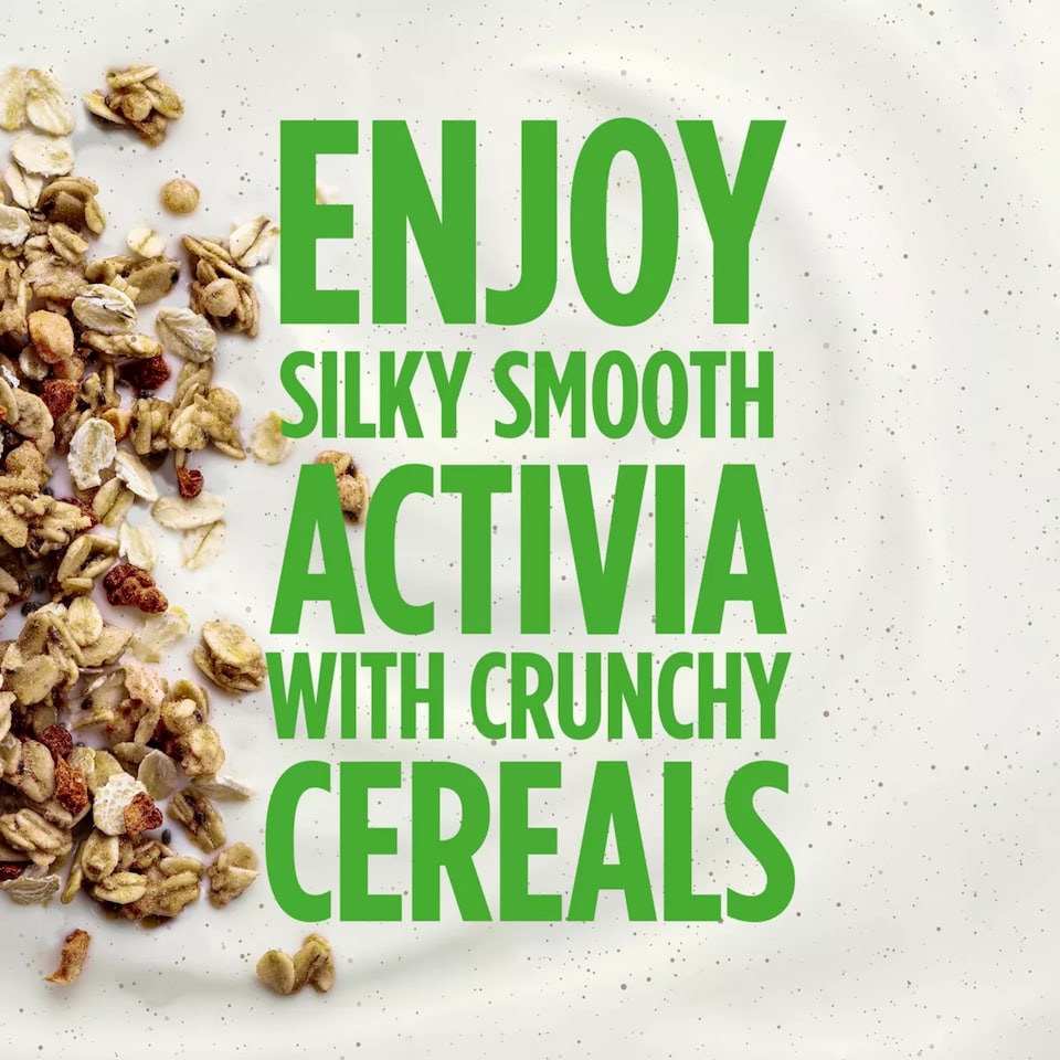 image 1 of Activia Vanilla Yoghurt & Honey Granola Breakfast Topper with Spoon 165g