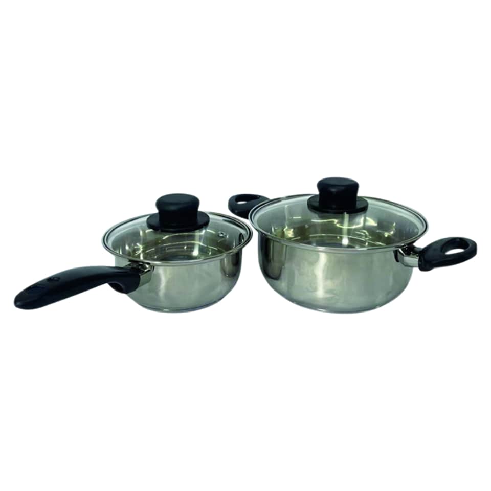 image 1 of Tesco Home Stainless Steel Pan Set 2 pcs