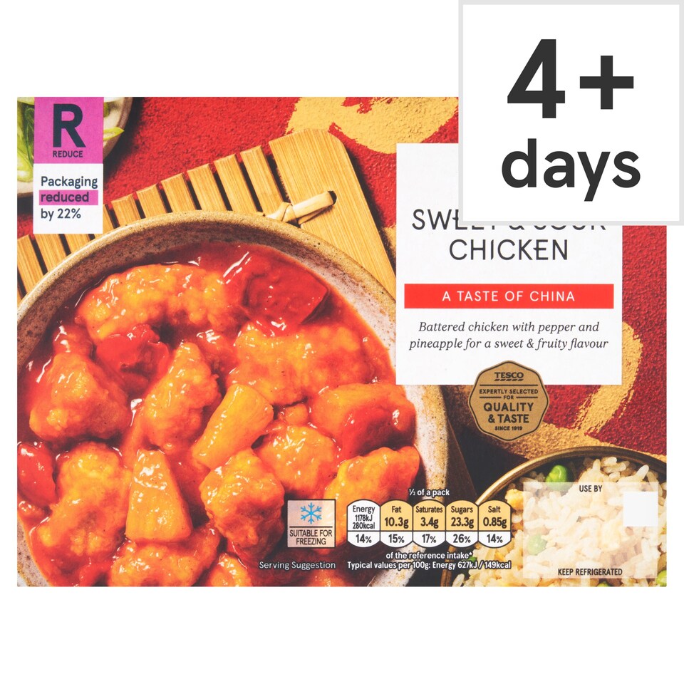 Tesco Sweet And Sour Chicken 400G Tesco Groceries