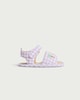 image 1 of F&F Baby Gingham Ice Cream Pramshoe Sandals in Lilac