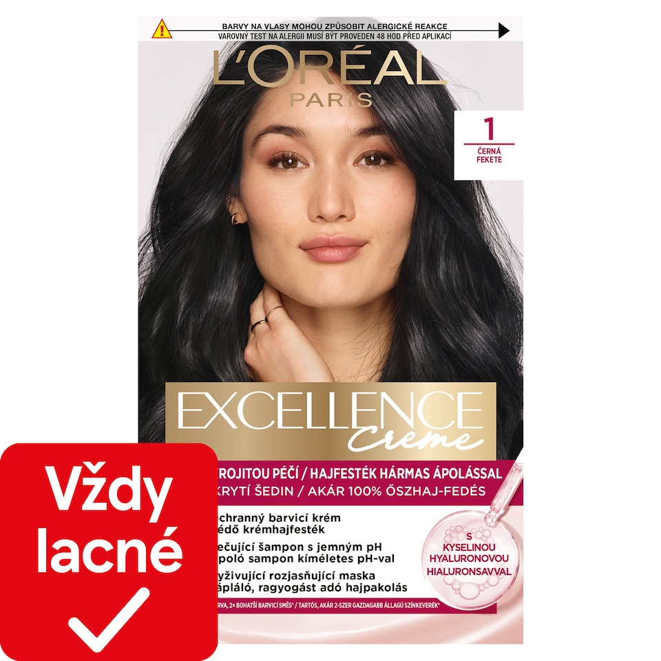 L'Oréal Paris Excellence Creme farba na vlasy 1 čierna