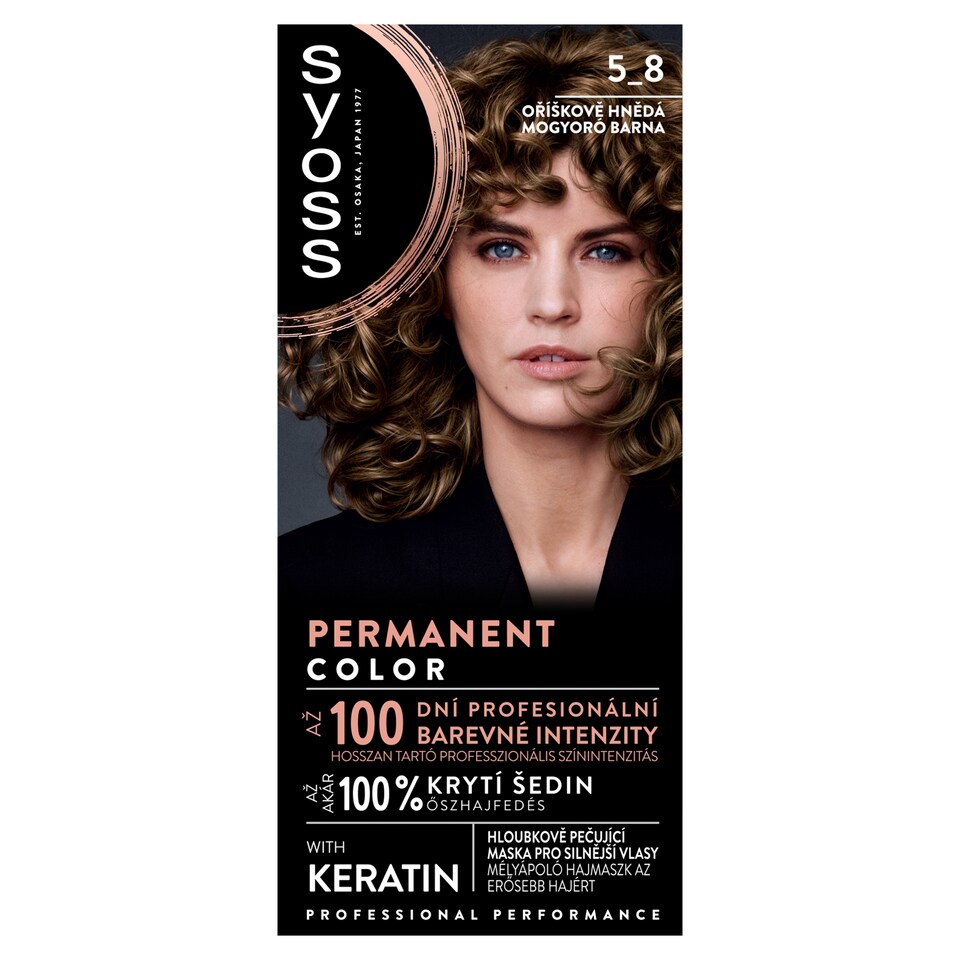 Syoss Color permanentná farba na vlasy 5-8 Orieškovo hnedá 50 ml