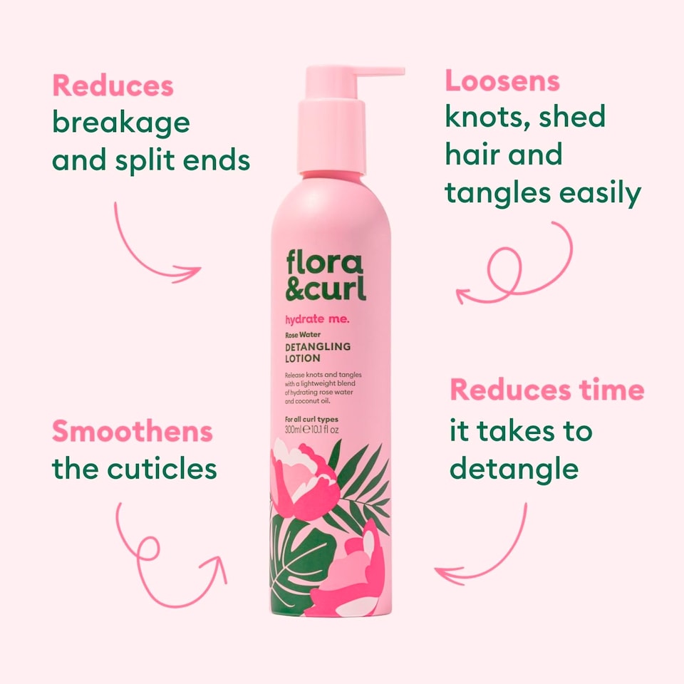 image 1 of Flora & Curl Rose Water Detangling Lotion 300ml
