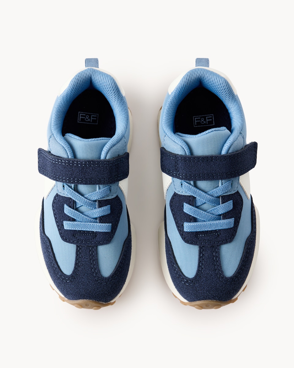 image 1 of F&F Boys Side Detail Trainers in Blue