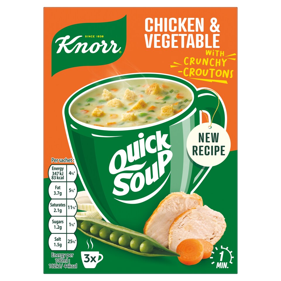 KNORR QUICK SOUP CHICKEN & VEG 57G