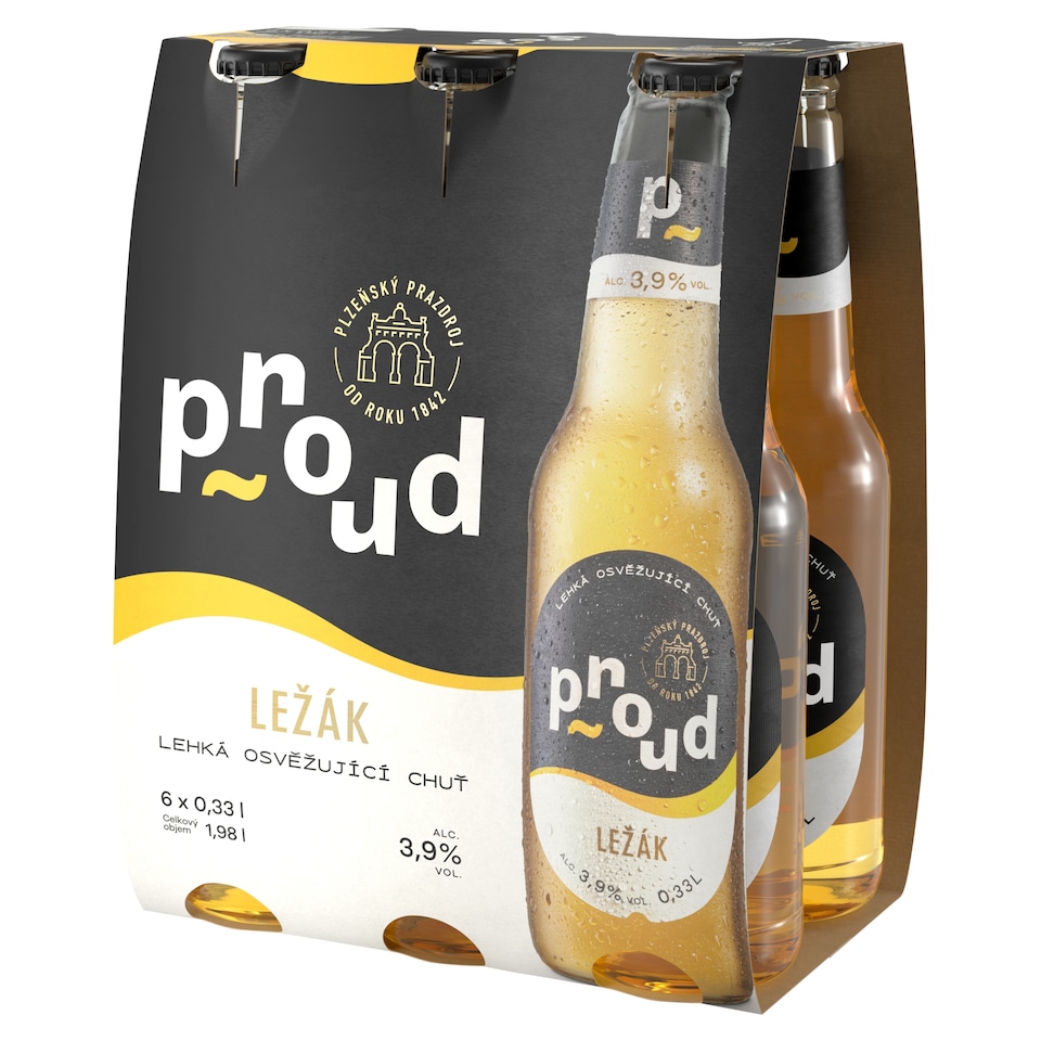 Proud Pivo ležák ochucený 6 x 0,33l (1,98l)
