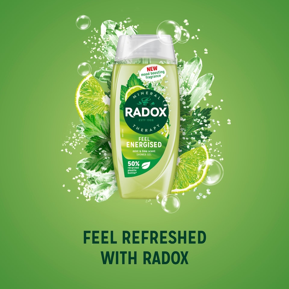 image 1 of Radox Mint & Lime Feel Energised Shower Gel 225ml