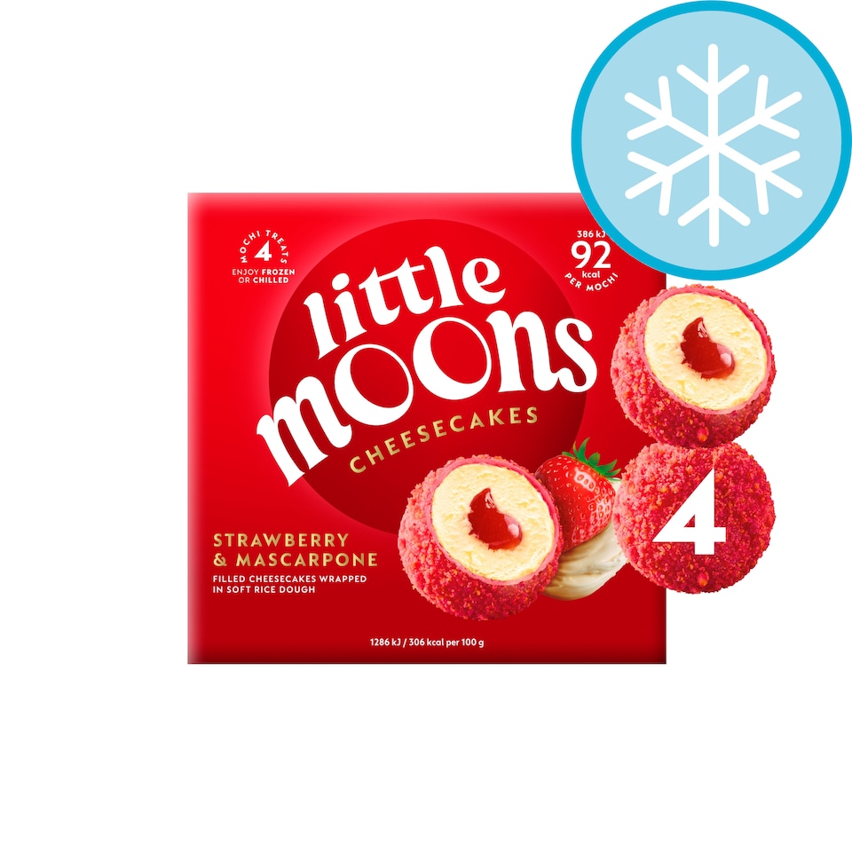 Little Moons Strawberry & Mascarpone Mochi Cheesecakes 4x30g