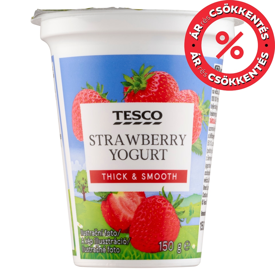 Tesco zsírszegény epres joghurt 150 g