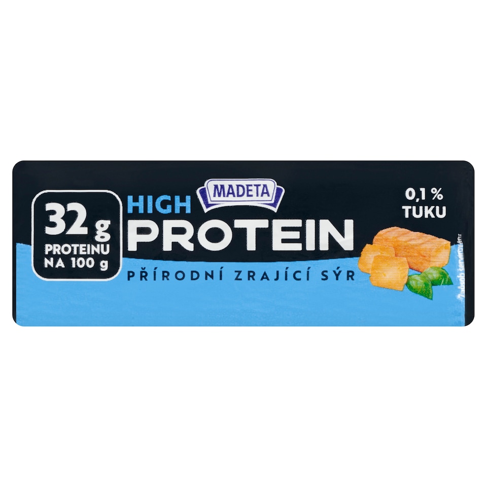 Madeta High Protein prírodný polomäkký zrejúci nízkotučný syr slaný 90 g