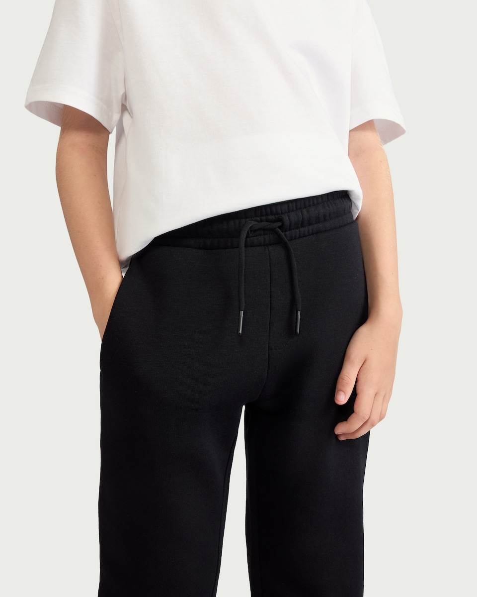 image 1 of F&F Boys 3-Pack Cotton Rich Cuffed Joggers in Black