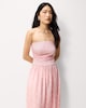 image 2 of F&F Polka Dot Bandeau Midi Dress in Multi Pink