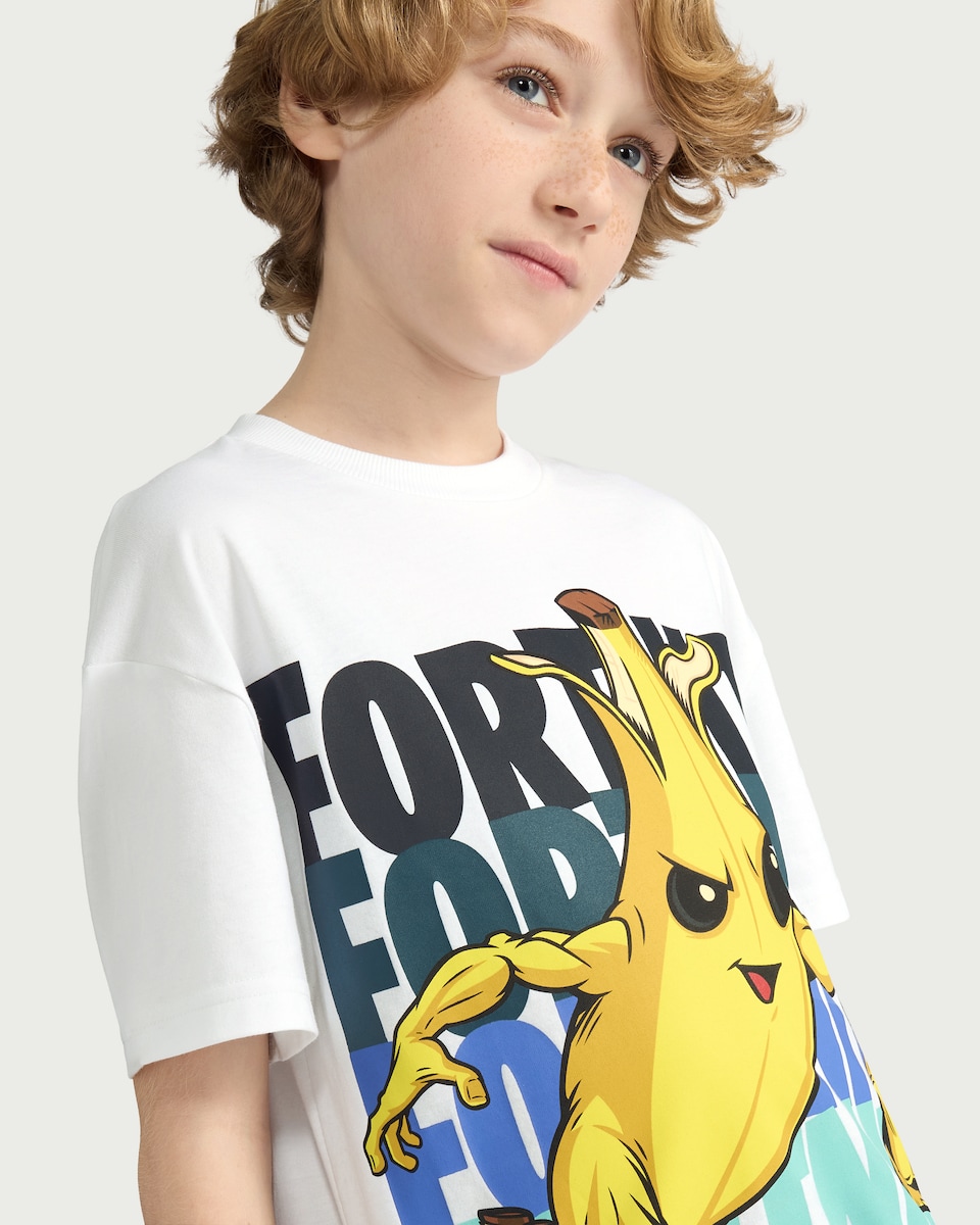 image 1 of Fortnite Pure Cotton T-Shirt in White