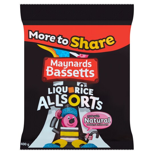 Maynards Bassetts Allsort Liquorice 400G Tesco Groceries
