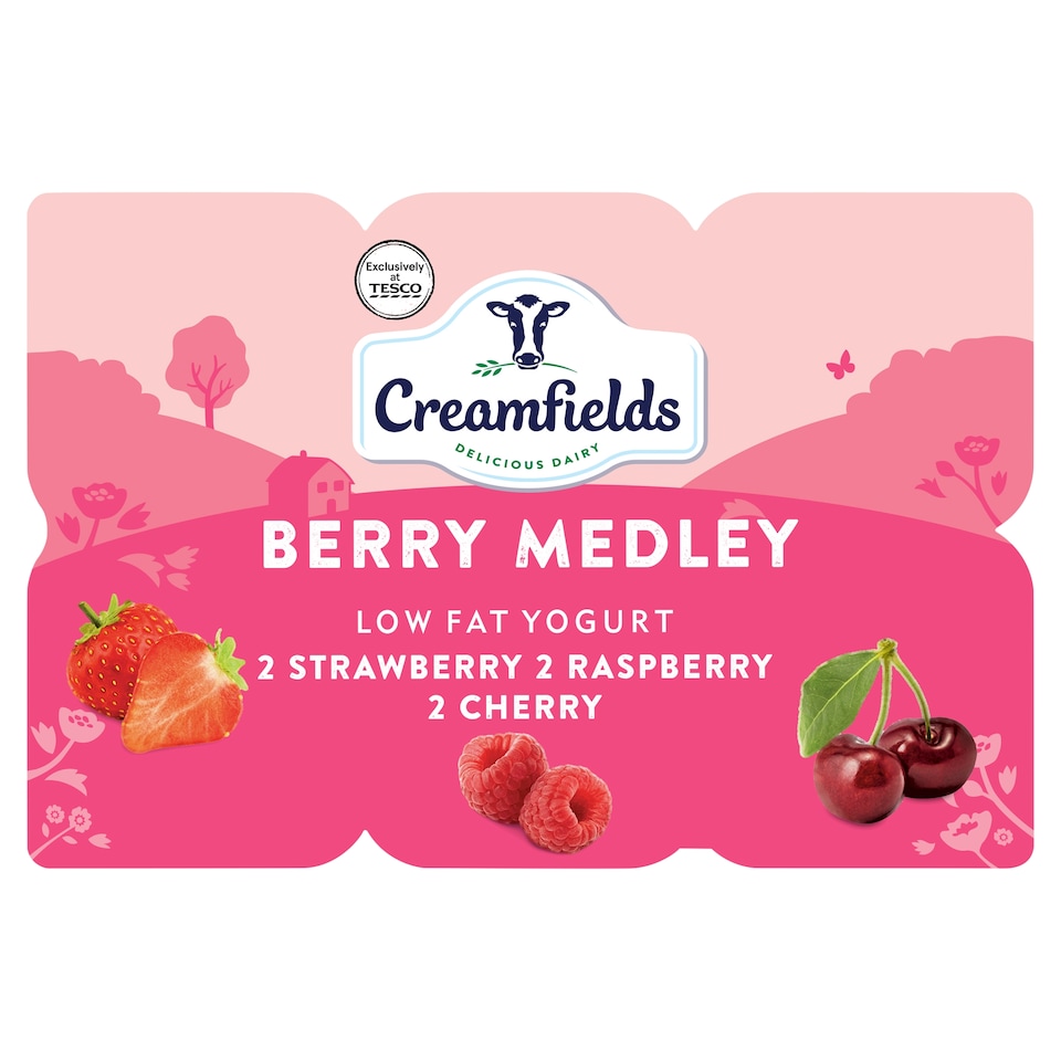 Creamfields Low Fat Yogurt - Berry Medley 6 x 125g