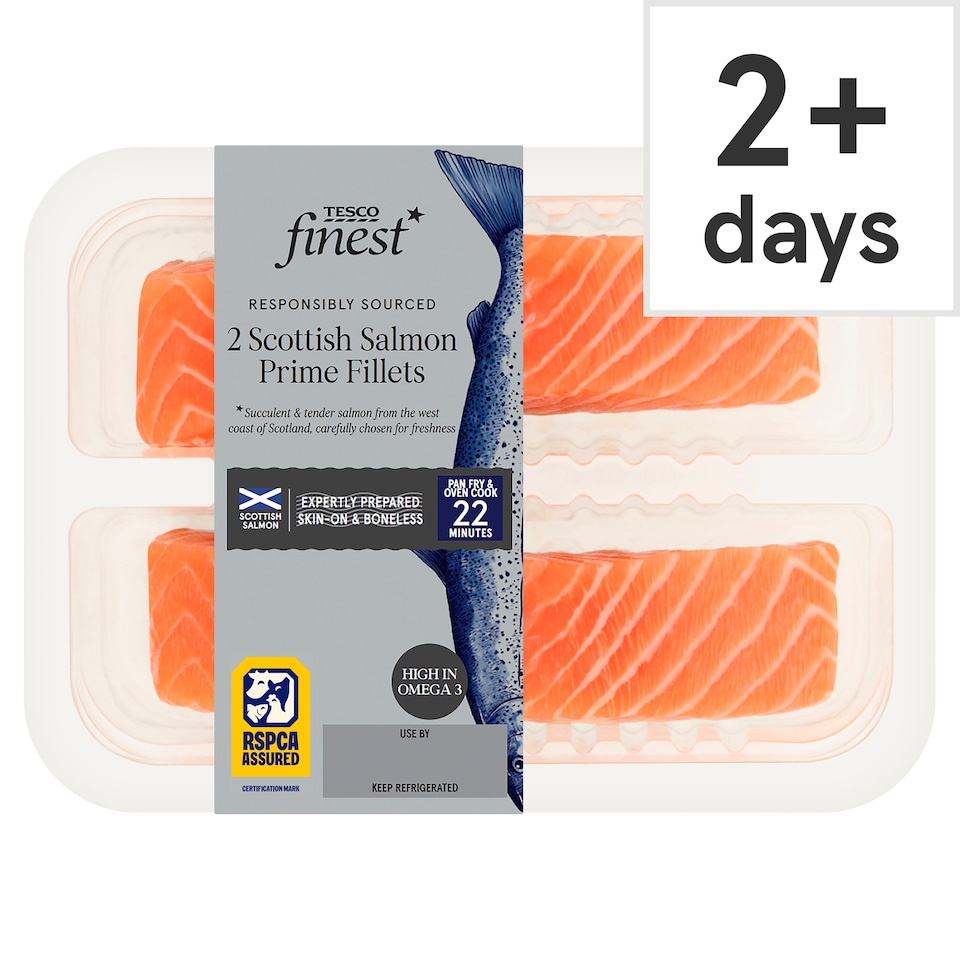 Tesco Finest 2 Scottish Salmon Fillets 260g 