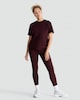 image 2 of F&F Pure Cotton Heavyweight Crew Neck T-Shirt in Burgundy