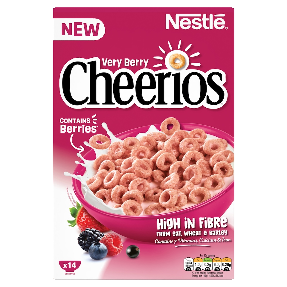 image 1 of Cheerios Very Berry Multigrain Breakfast Cereal 435g