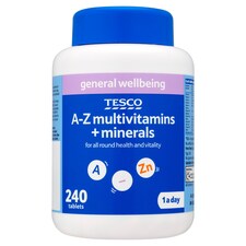 Tesco A-Z Multivitamins Minerals 240'S