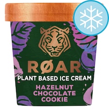 Roar Hazelnut Chocolate Cookie Plant Based Ice Cream 500Ml