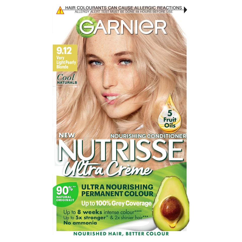image 1 of Garnier Nutrisse Naturals 9.12 Pearly Blonde Permanent Hair Dye