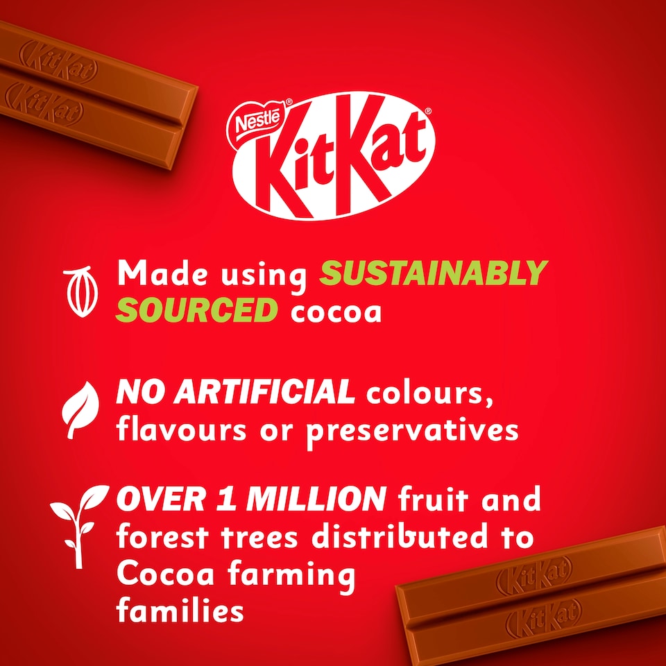 image 1 of KitKat 2 Finger Chocolate Orange Biscuit Bars 12 Pack Multipack 248.8g