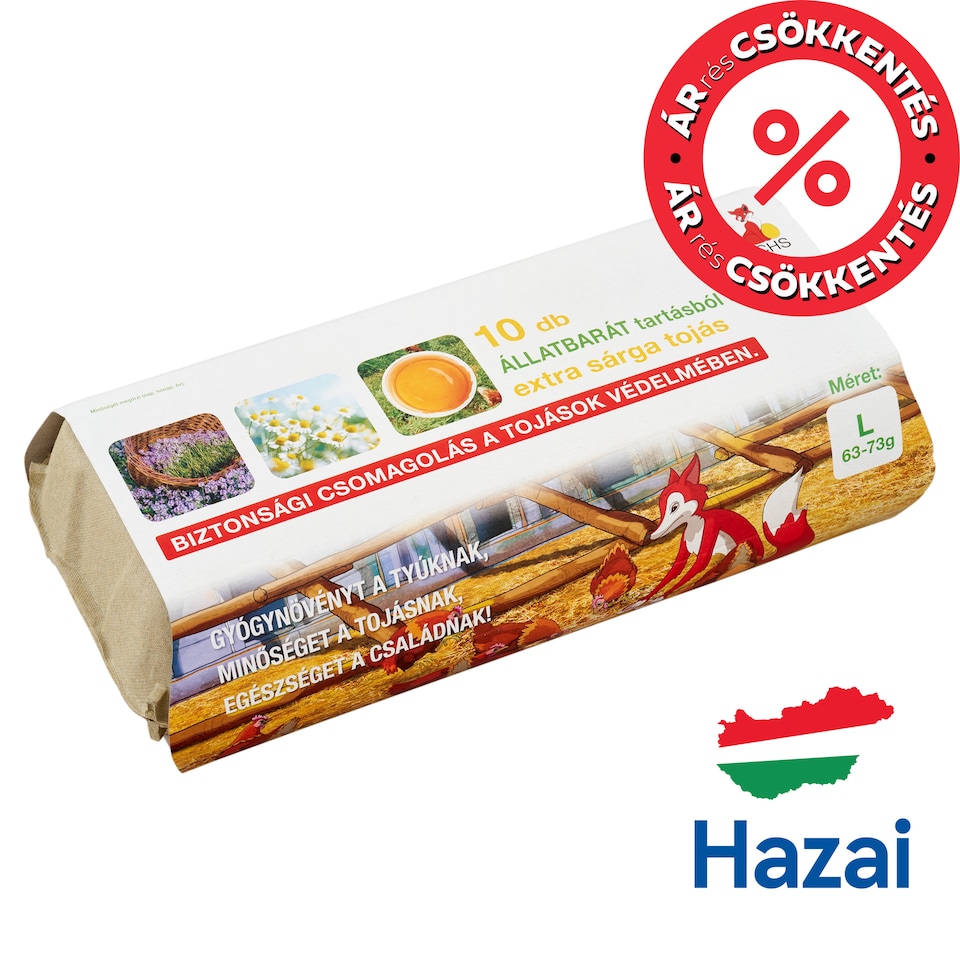 Fuchs extra sárga tojás L 10 db