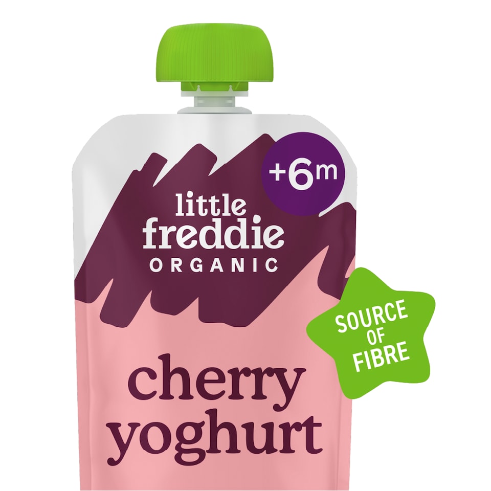Little Freddie Organic Cherry Greek Style Yoghurt Baby Food Pouch 6+ Months
