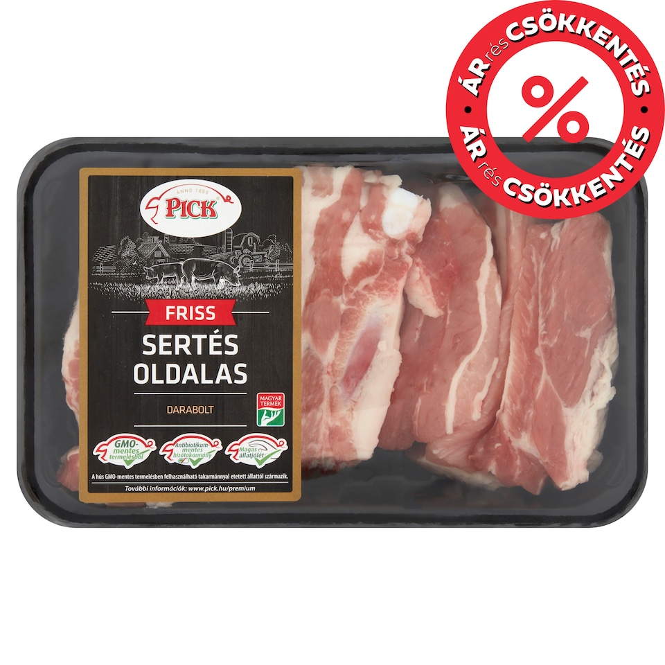 PICK friss darabolt sertés oldalas