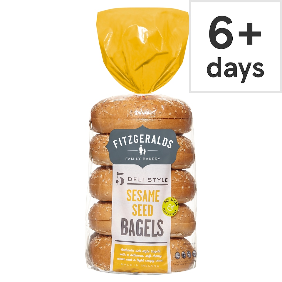 Fitzgeralds 5 Sesame Bagels 425G