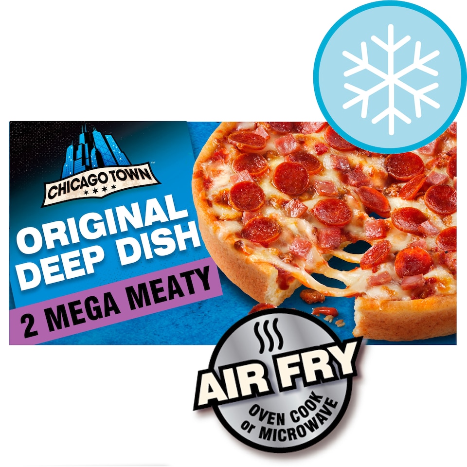 image 1 of Chicago Town Deep Dish Mega Meaty Pizzas 2 X 157G