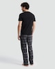 image 3 of F&F Pure Cotton Top and Fleece Patterned Pants Pyjamas in Black