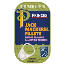 Princes Jack Mackerel Fillets In Extra Virgin Olive Oil 125G