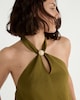 image 4 of The F&F Edit Bead Accent Halter Neck Co-ord Top in Olive