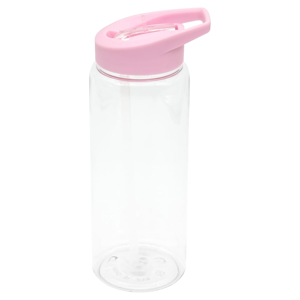 Tesco Pink Sipper Water Bottle 650ml