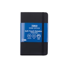 Tesco Soft Cover A6 Notebook Black 192 Pages