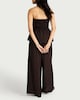 image 3 of F&F Textured Wide Leg Co-ord Trousers in Brown