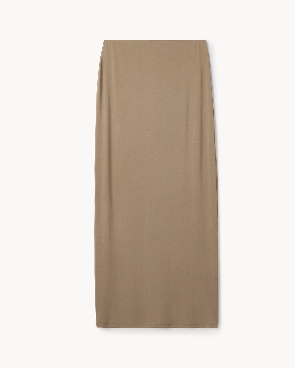 image 1 of F&F Straight Co-ord Maxi Skirt in Neutral
