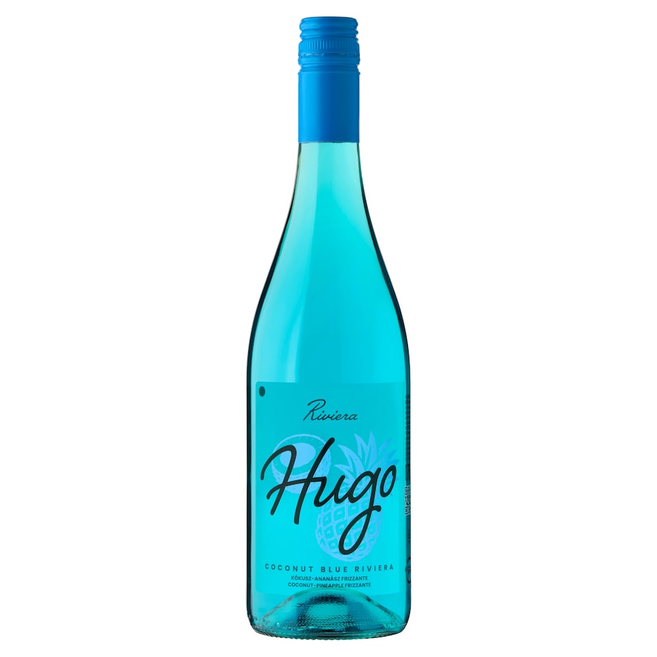 Hugo Frizzante Coconut Blue Riviera kókusz-ananász ízű szénsavas boralapú koktél 7% 0,75 l  1. kép