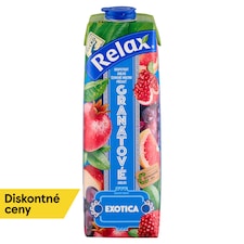 Relax Exotica ovocný nápoj grapefruit jablko červené hrozno príchuť granátové jablko 1 l