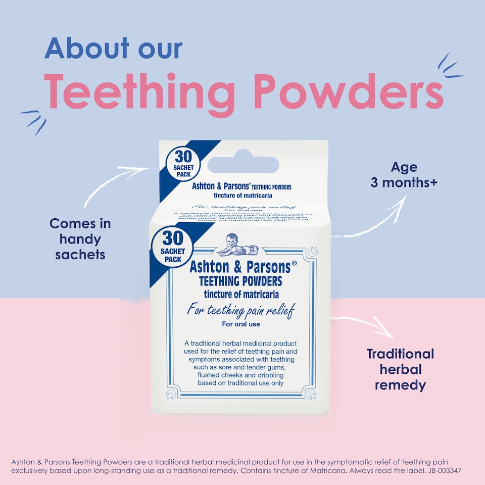image 1 of Ashton & Parsons Herbal Teething Powder for Infants Pain Relief - 30s (P)
