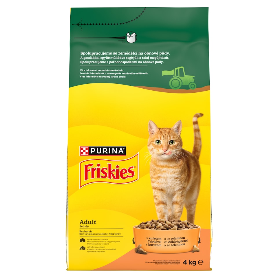 Purina Friskies Dry Cat Food with Chicken and Added Vegetables 4 kg